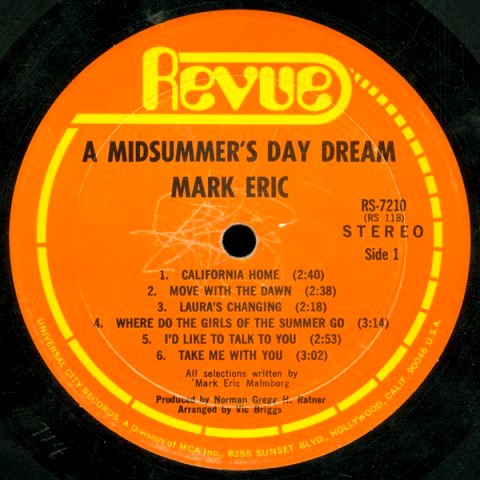 Music Reissues Weekly: Mark Eric - A Midsummer's Day Dream